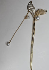 Palillo chino para el cabello con perlas plásticas