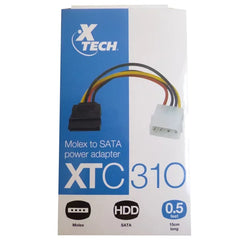 Adaptador de corriente Molex a  SATA XTC-310