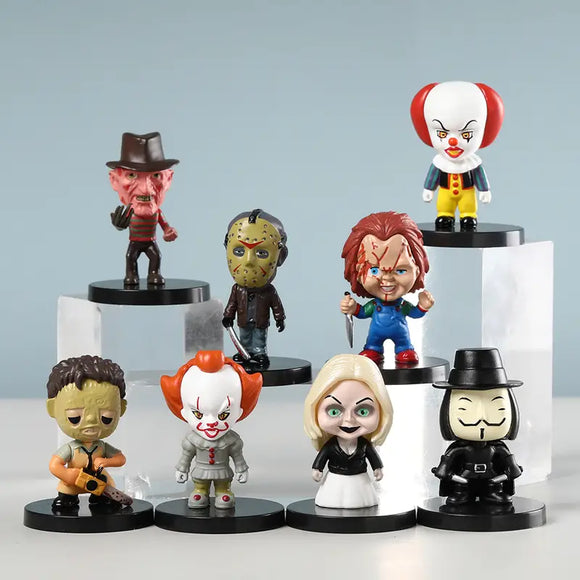 Set de 8 Figuras de peliculas de Terror