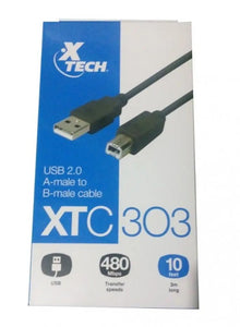 Cable USB 2.0 A macho a B-macho XTC-303