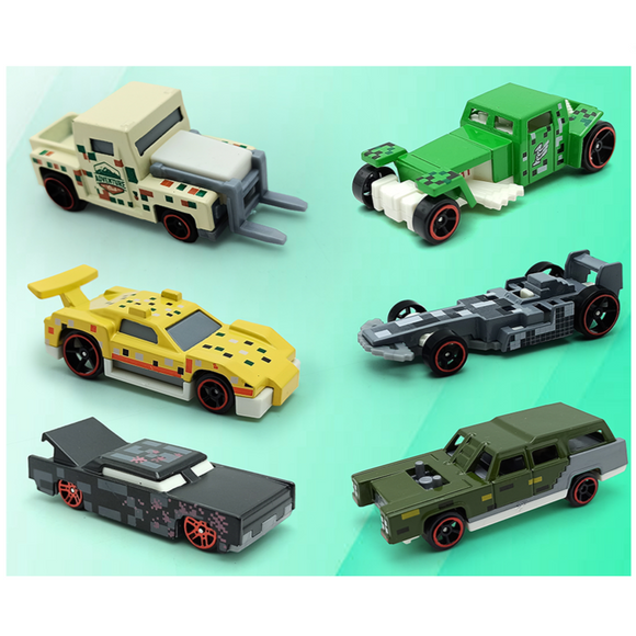 Paquete de 6 Carros Minecraft Metal para niños - Multicolor