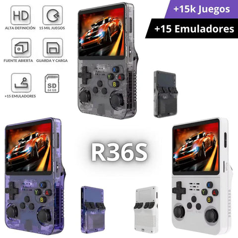 🕹️ Consola Portátil R36S + 🎮 de 15,000 juegos