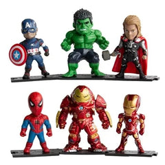 figurines Avengers Marvel Hulk, Iron Man, Thanos, Thor, Spider Man, Captain America