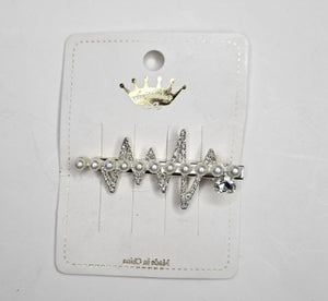 Broche para el cabello perlas y diamantes