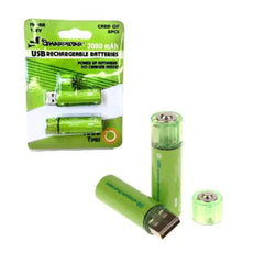 Baterías AA USB Recargables 2000 mAh