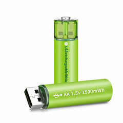 Baterías AA USB Recargables 2000 mAh