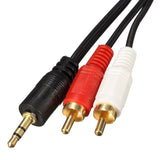 Cable de Audio Plug 3.5 a 2 RCA 1.8m