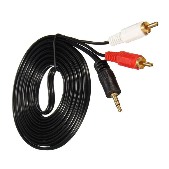 Cable de Audio Plug 3.5 a 2 RCA 1.8m