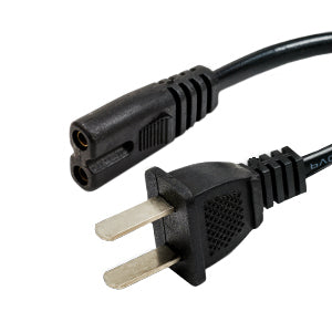 Cable de alimentación con conector hembra de 2 ranuras